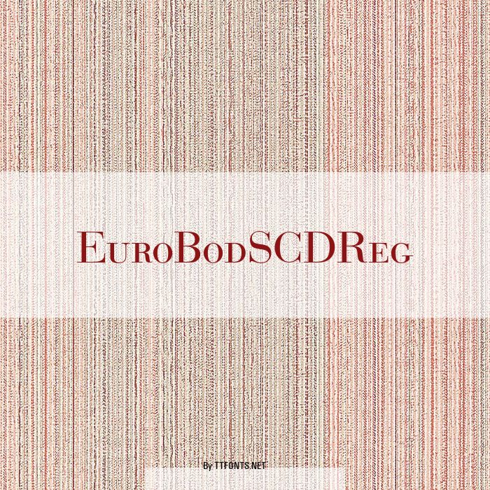 EuroBodSCDReg example
