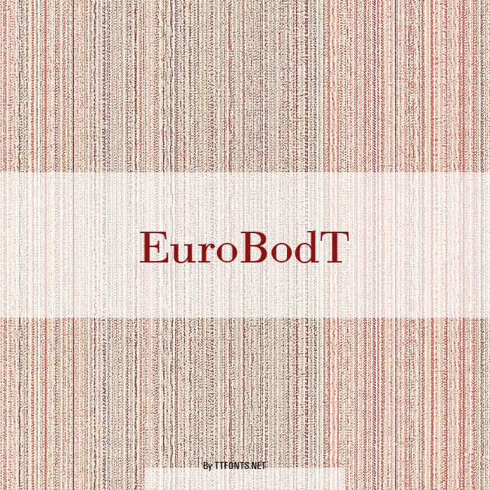 EuroBodT example