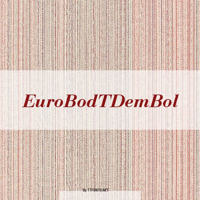 EuroBodTDemBol example