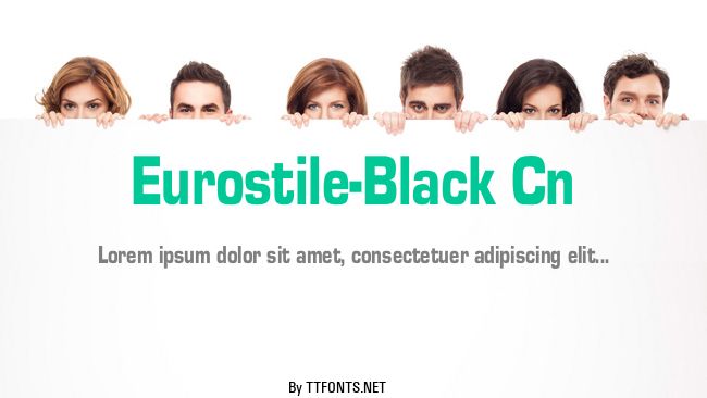 Eurostile-Black Cn example