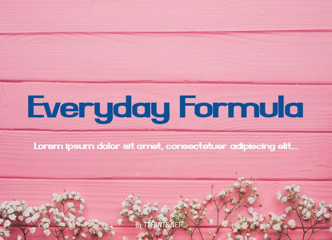 Everyday Formula example