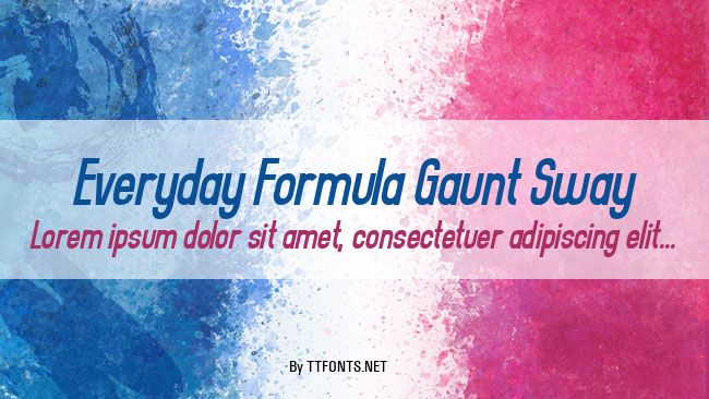 Everyday Formula Gaunt Sway example