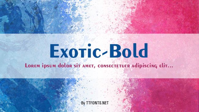 Exotic-Bold example