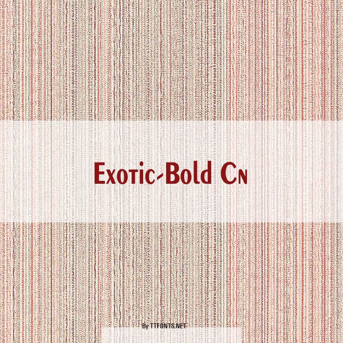 Exotic-Bold Cn example