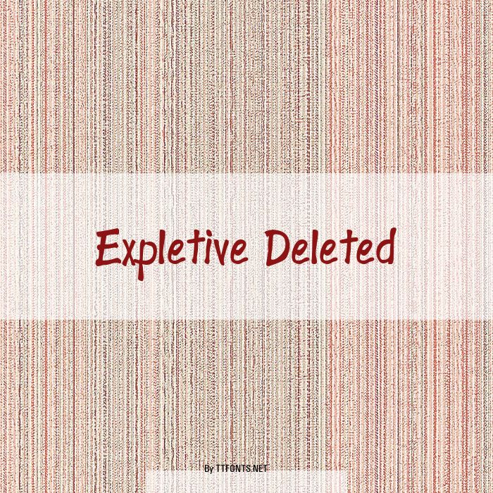 Expletive Deleted example