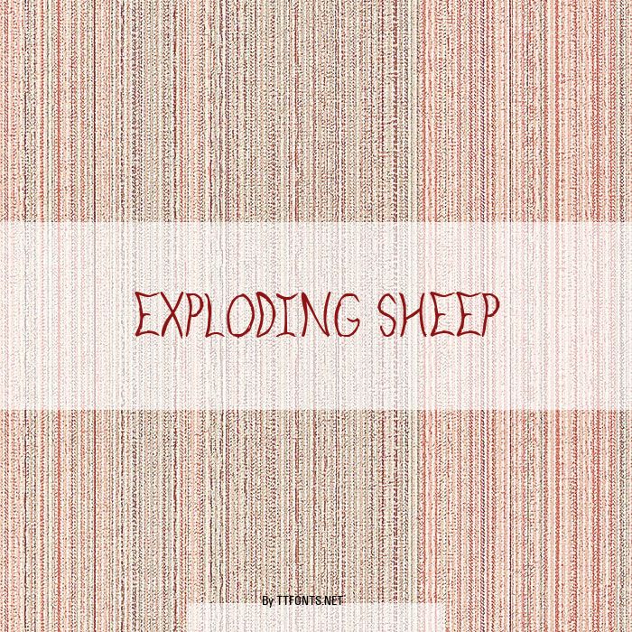 Exploding Sheep example