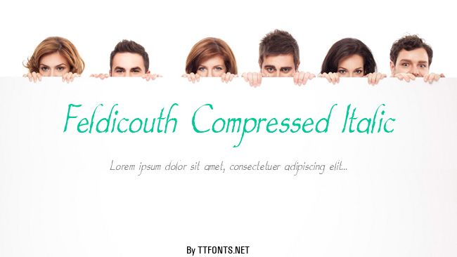 Feldicouth Compressed Italic example