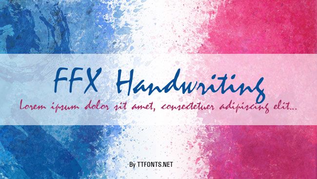 FFX Handwriting example