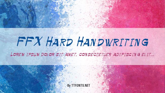 FFX Hard Handwriting example