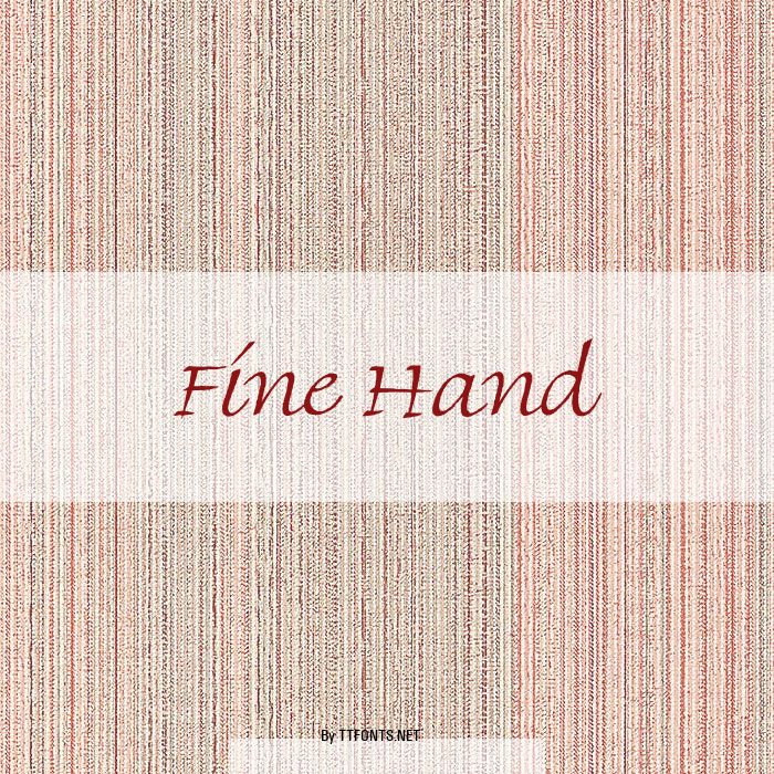 Fine Hand example