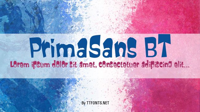 PrimaSans BT example