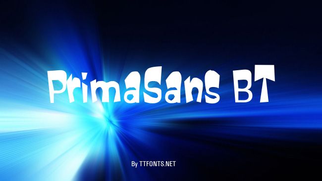 PrimaSans BT example