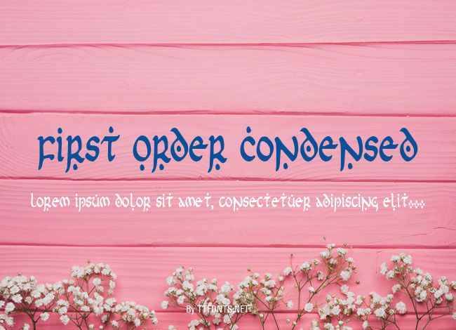 First Order Condensed example