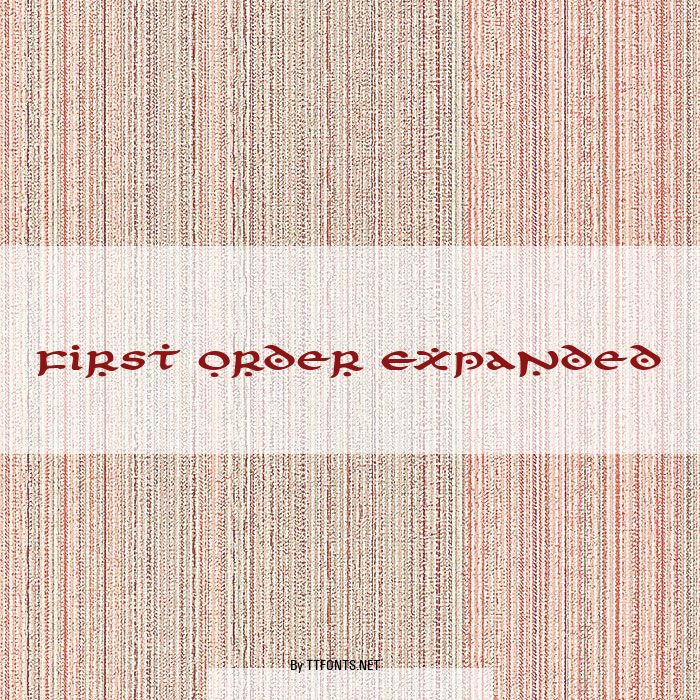 First Order Expanded example