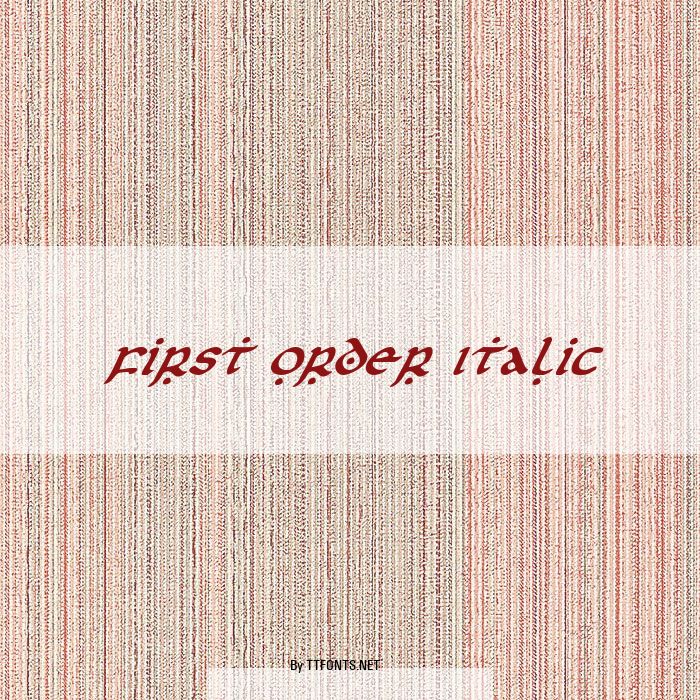 First Order Italic example