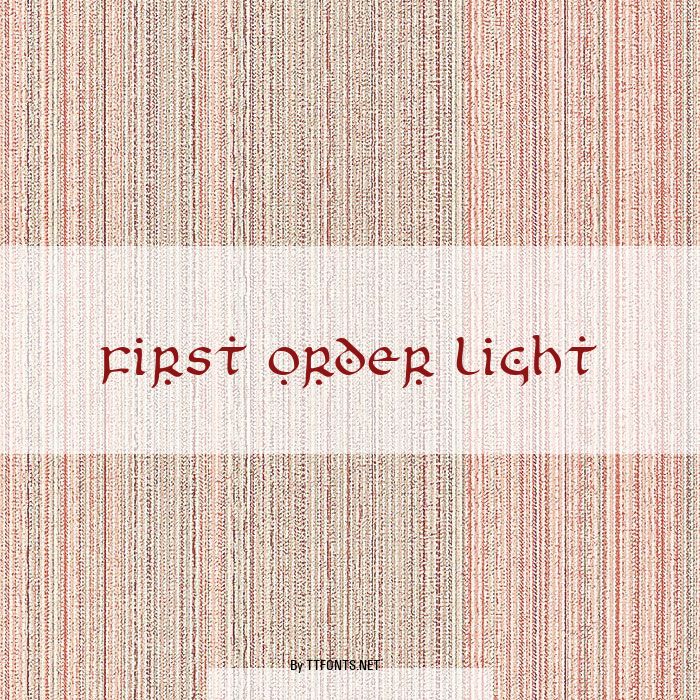 First Order Light example
