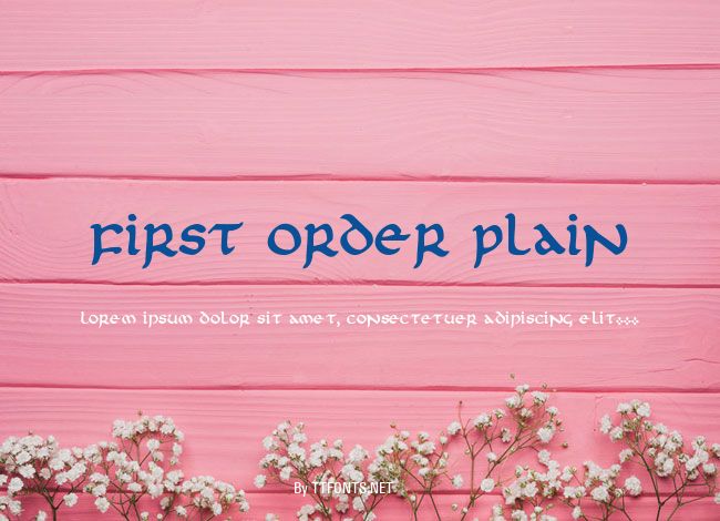 First Order Plain example