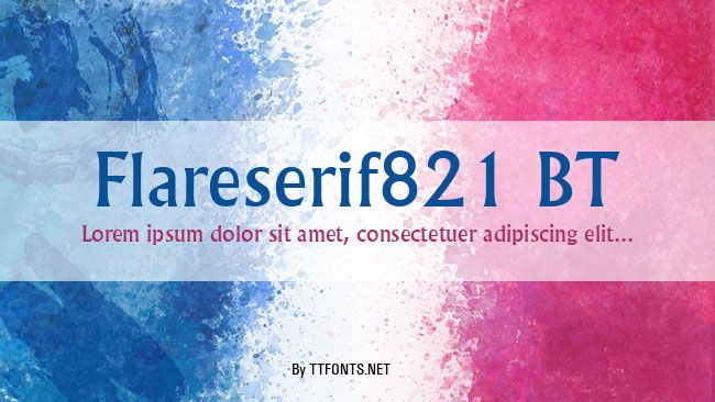 Flareserif821 BT example