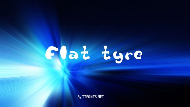 Flat tyre example