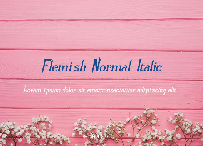 Flemish-Normal-Italic example