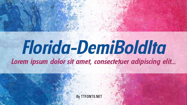 Florida-DemiBoldIta example