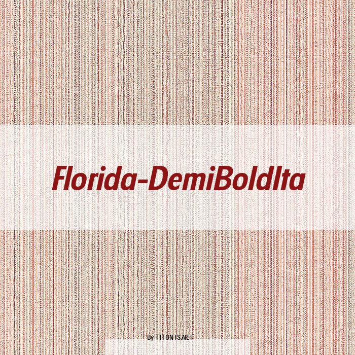 Florida-DemiBoldIta example