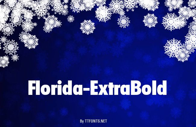 Florida-ExtraBold example