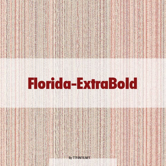 Florida-ExtraBold example