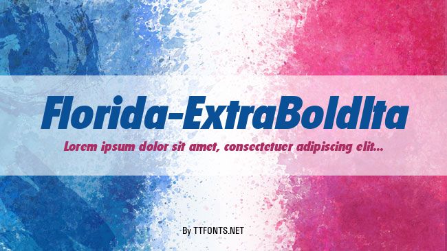 Florida-ExtraBoldIta example
