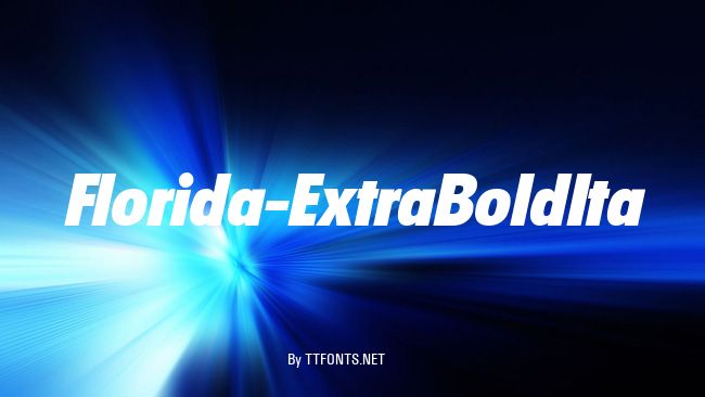 Florida-ExtraBoldIta example