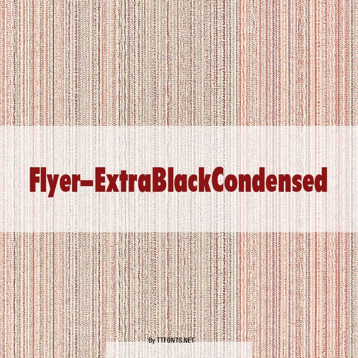 Flyer-ExtraBlackCondensed example
