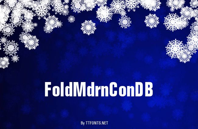 FoldMdrnConDB example