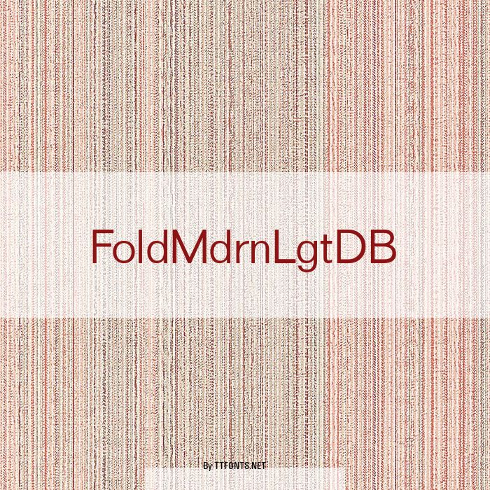FoldMdrnLgtDB example