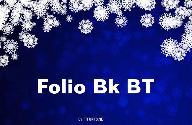 Folio Bk BT example