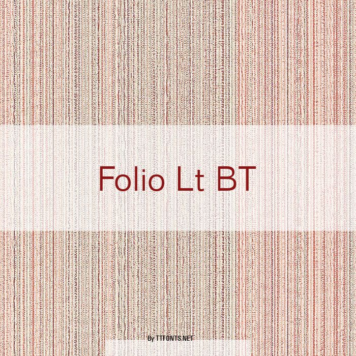 Folio Lt BT example