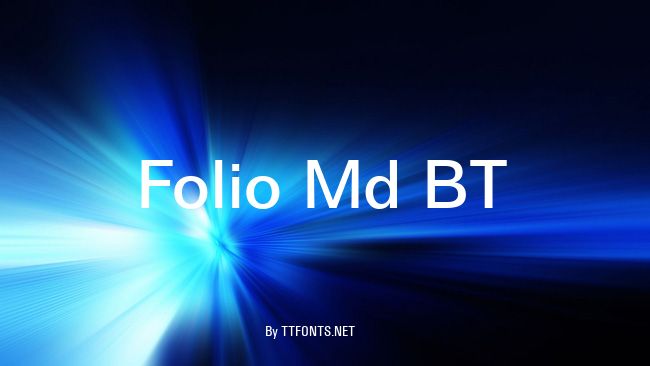 Folio Md BT example