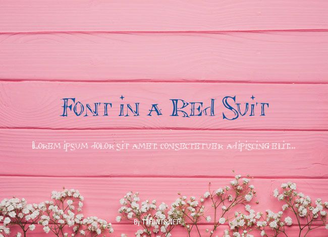 Font in a Red Suit example