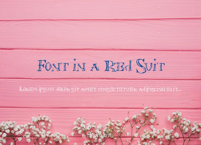 Font in a Red Suit example
