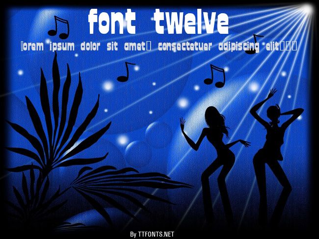 font twelve example