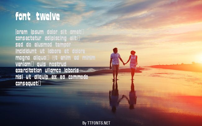 font twelve example