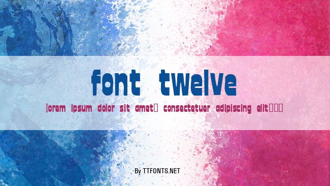 font twelve example