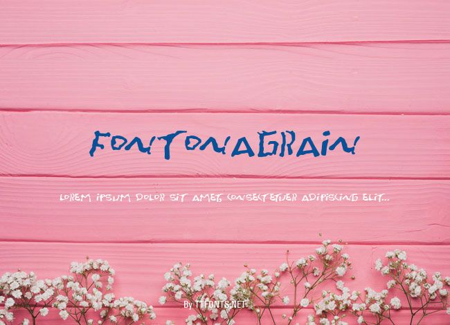 FontOnAGrain example