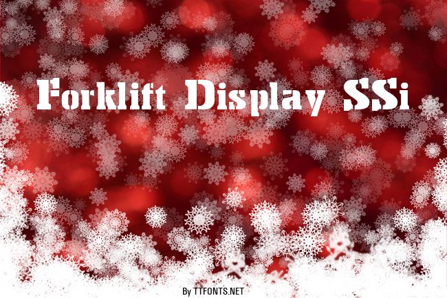 Forklift Display SSi example