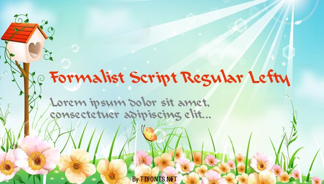Formalist Script Regular Lefty example