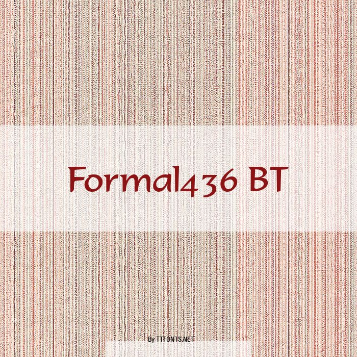 Formal436 BT example