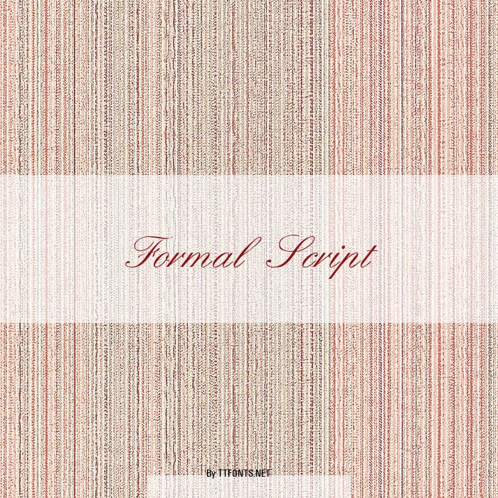 Formal Script example