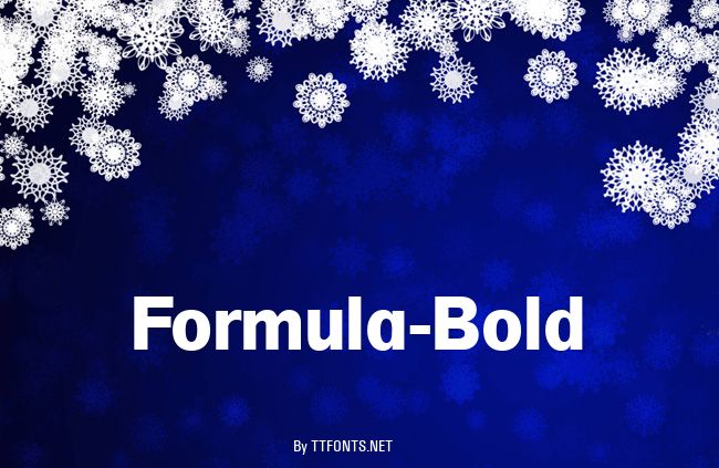 Formula-Bold example