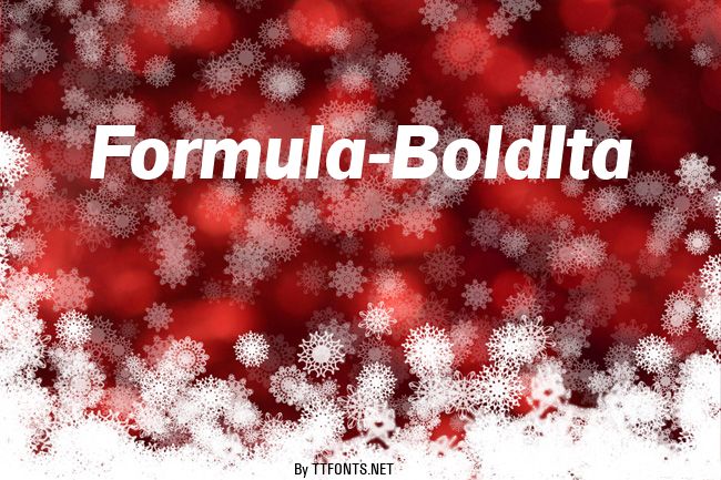 Formula-BoldIta example