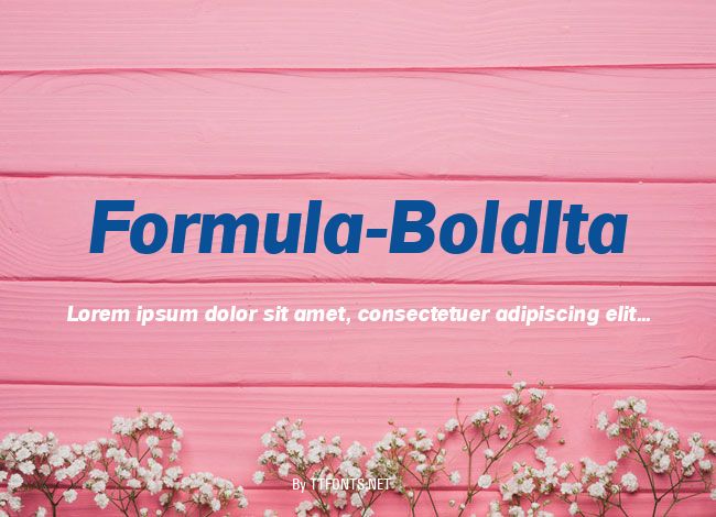 Formula-BoldIta example