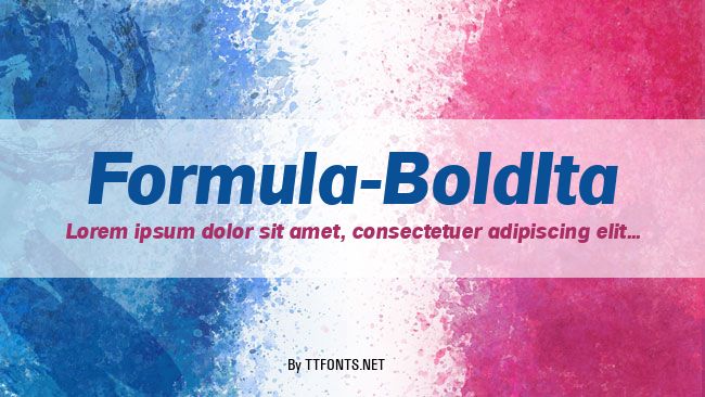 Formula-BoldIta example